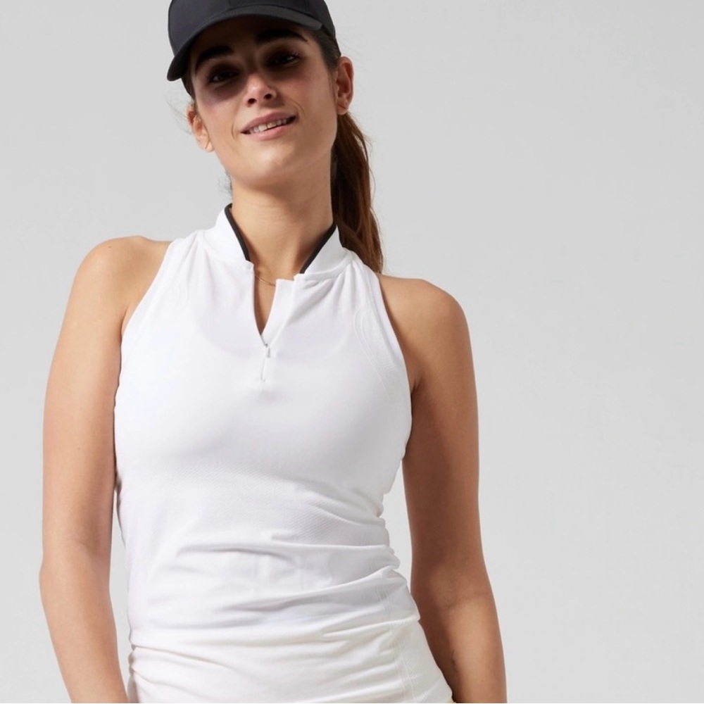 ATHLETA, White Sleeveless Athletic Top, SIZE:M
